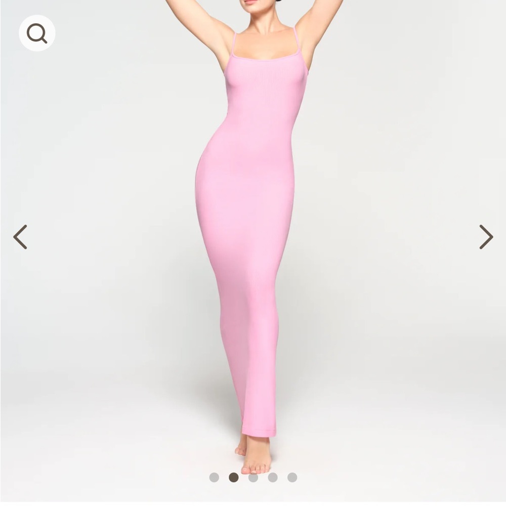 PINK SKIMS soft lounge slip dress, size small in sold out color 
COTTON CANDY